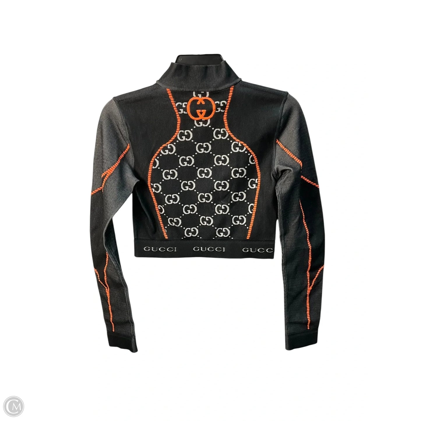 Top Long Sleeve Luxury Designer By Gucci In Black, Size: M