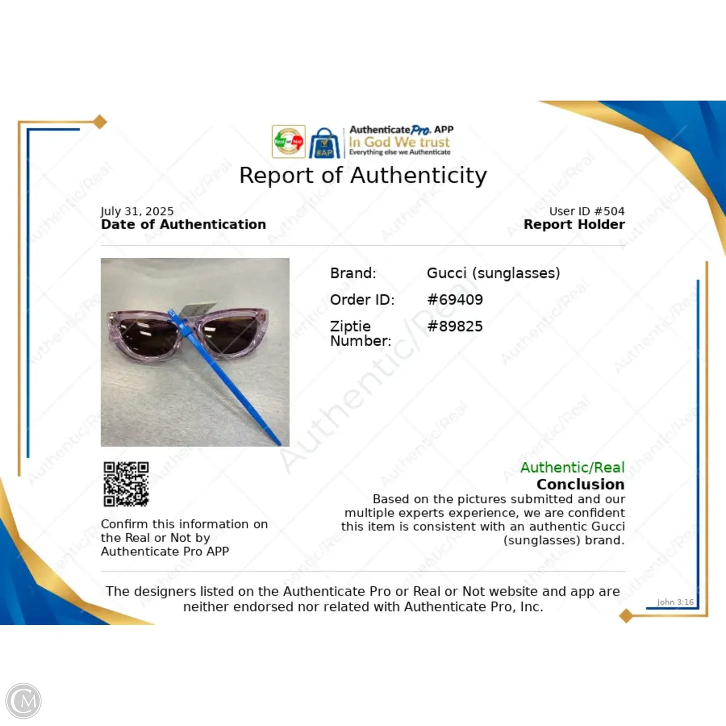 Sunglasses Luxury Designer By Gucci