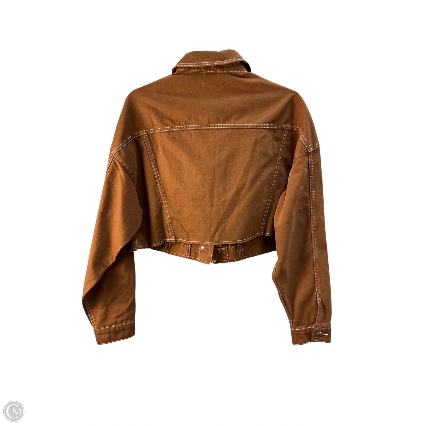 Jacket Denim By Top Shop In Brown, Size: M