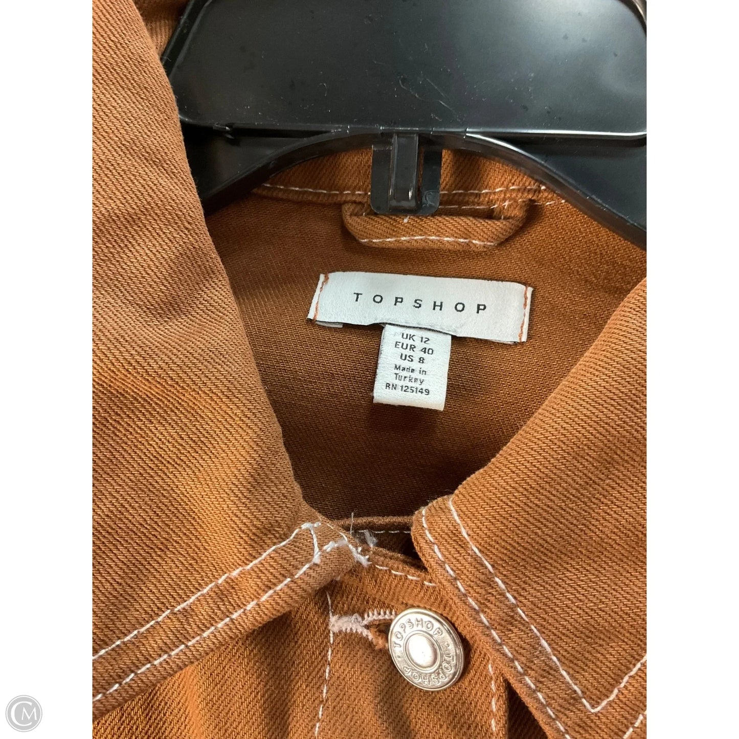 Jacket Denim By Top Shop In Brown, Size: M