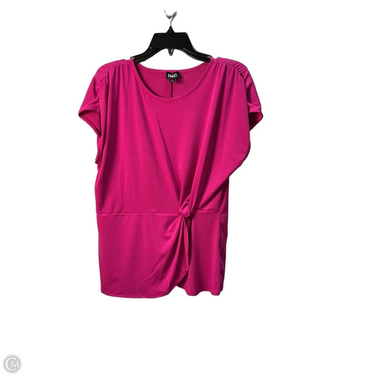 Top Short Sleeve By International Concepts In Pink, Size: M
