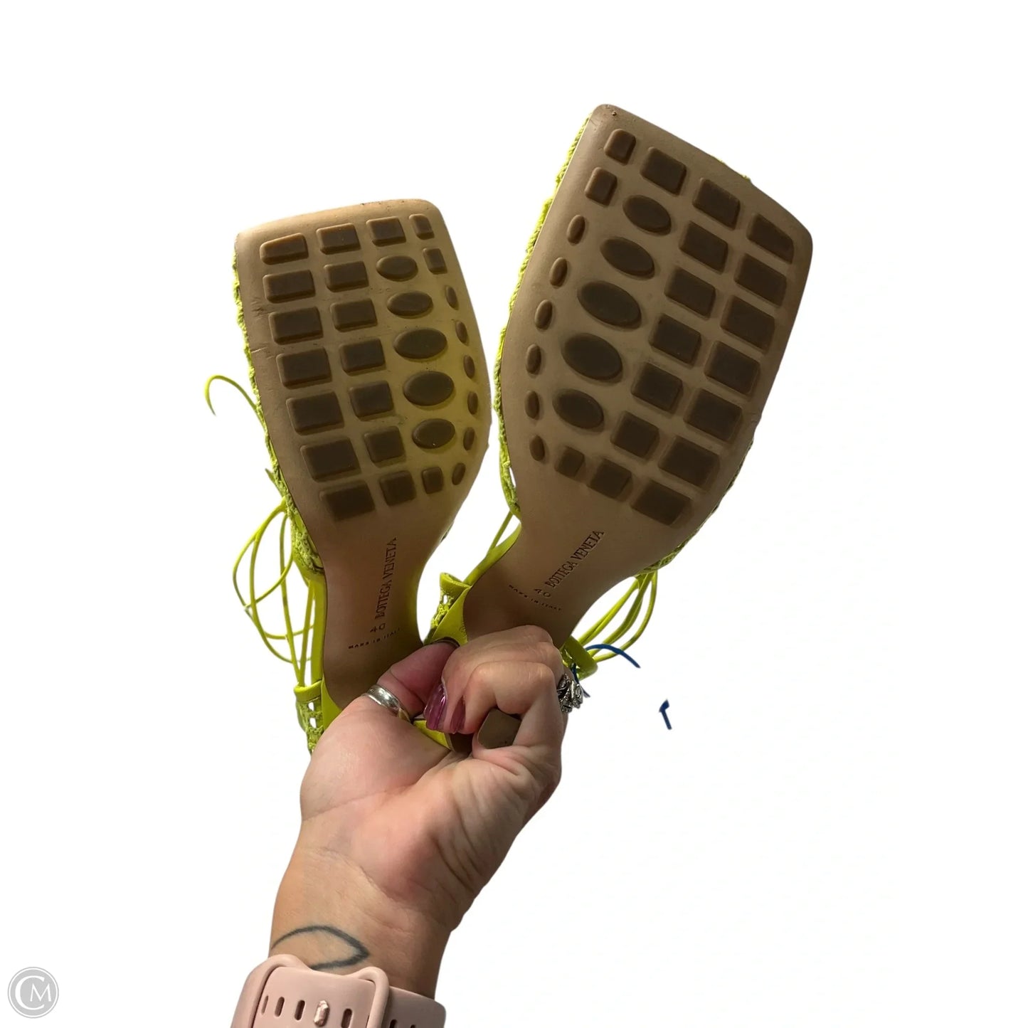 Shoes Luxury Designer By Bottega Veneta In Green, Size: 10