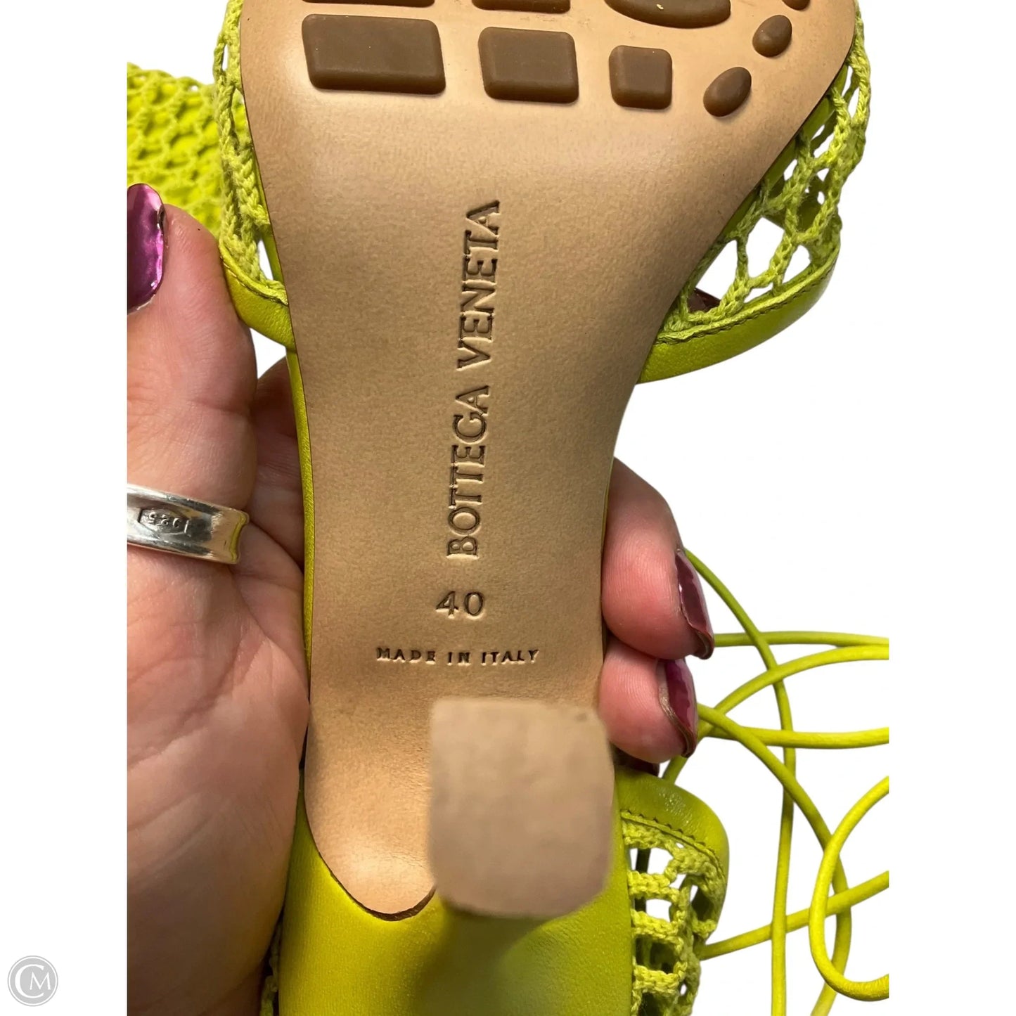 Shoes Luxury Designer By Bottega Veneta In Green, Size: 10