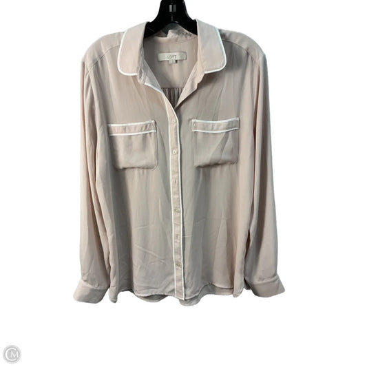 Top Long Sleeve By Loft In Pink, Size: L