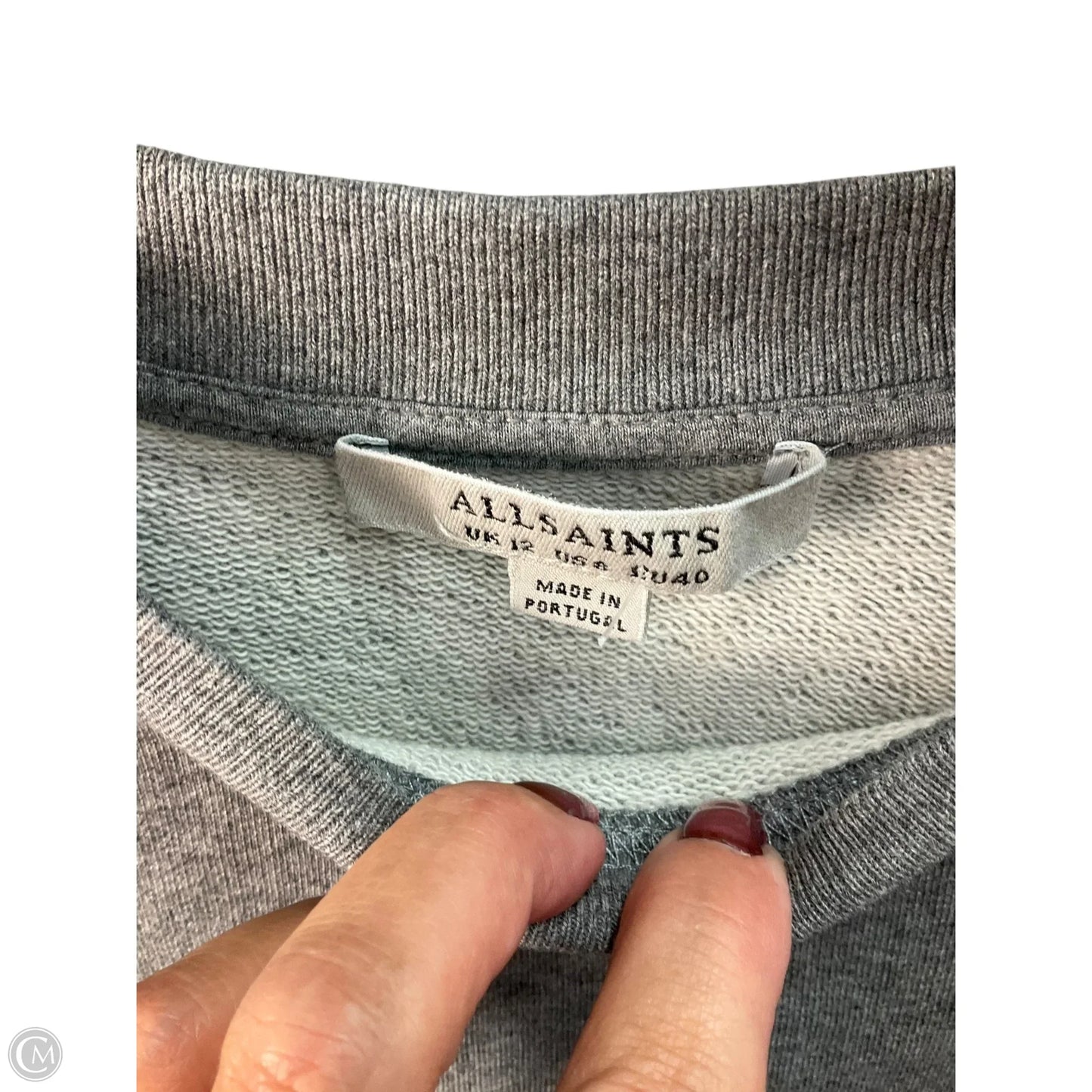 Sweatshirt Designer By All Saints In Grey, Size: 12