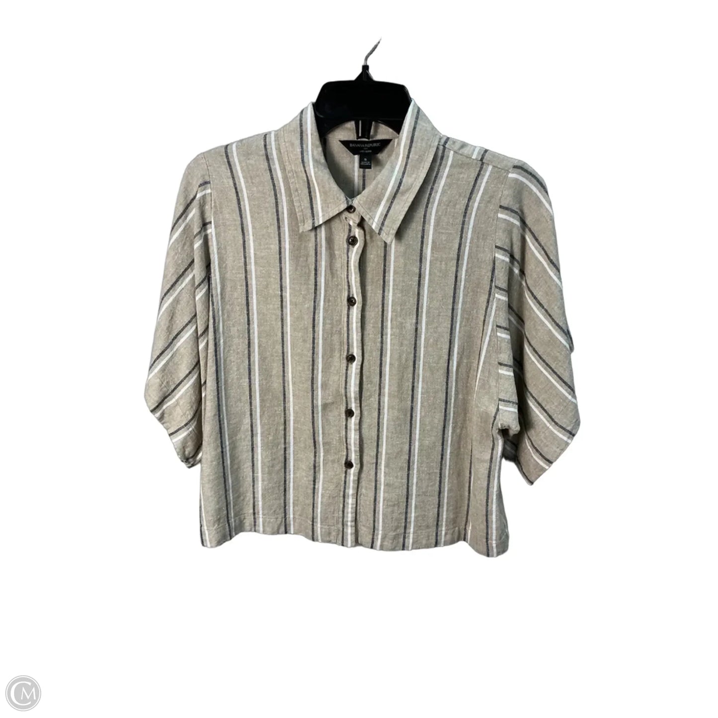 Top Short Sleeve By Banana Republic In Brown, Size: S