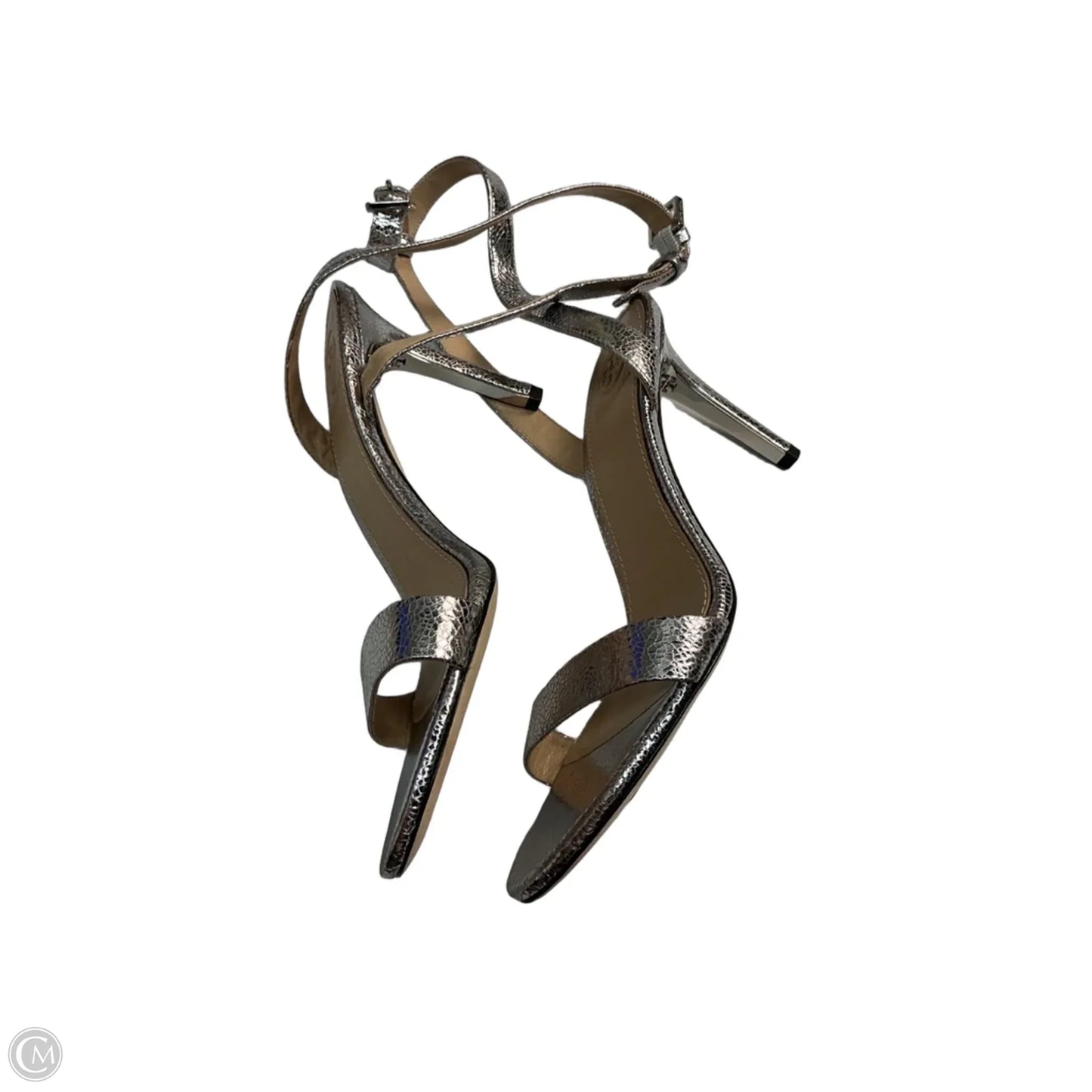 Sandals Designer By Tory Burch In Silver, Size: 7
