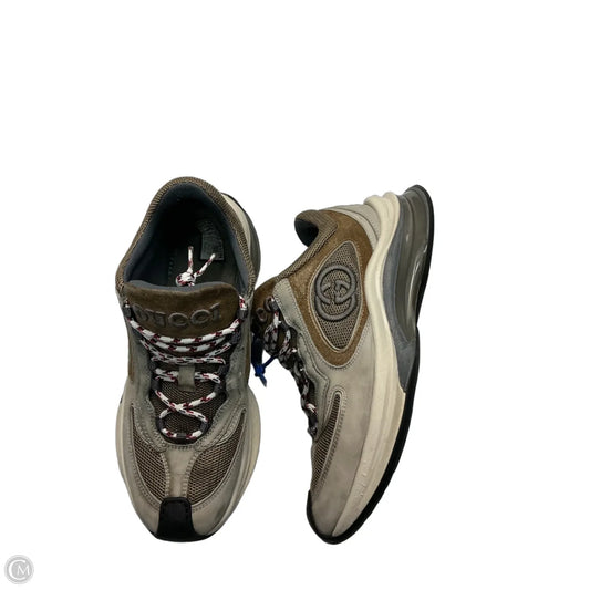 Shoes Luxury Designer By Gucci In Brown, Size: 8