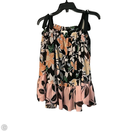 Top Sleeveless By Loft In Floral Print, Size: S