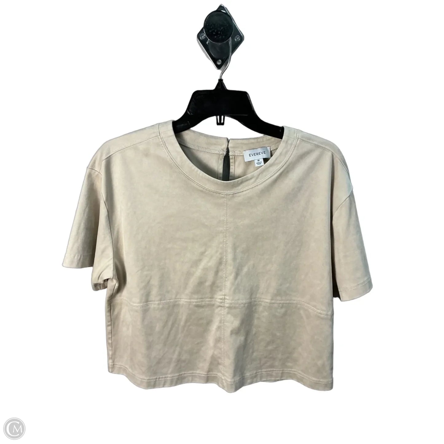 Top Short Sleeve By Evereve In Cream, Size: M