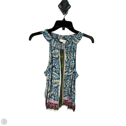 Top Sleeveless By Loft In Multi-colored, Size: L