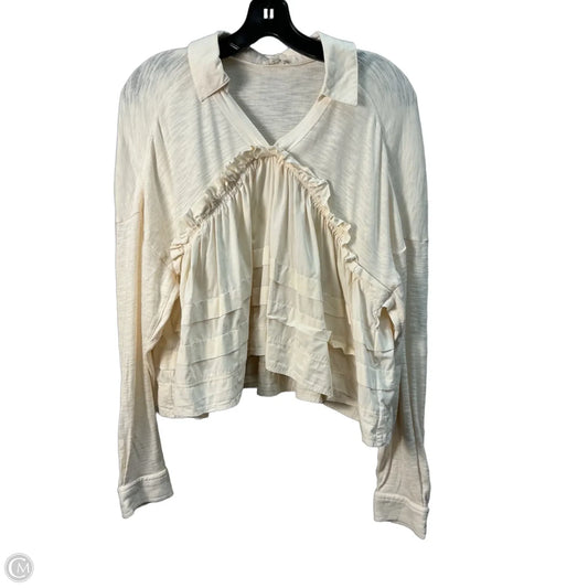Top Long Sleeve By Pilcro In Cream, Size: Xs