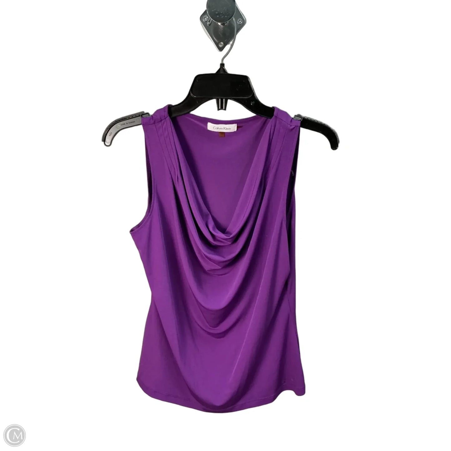Top Sleeveless By Calvin Klein In Purple, Size: M