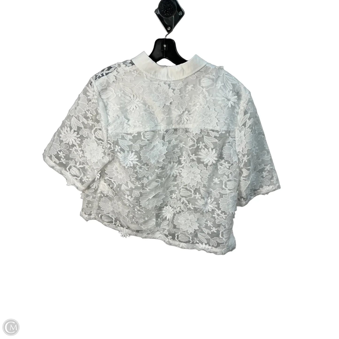 Top Short Sleeve By Chicos In White, Size: M