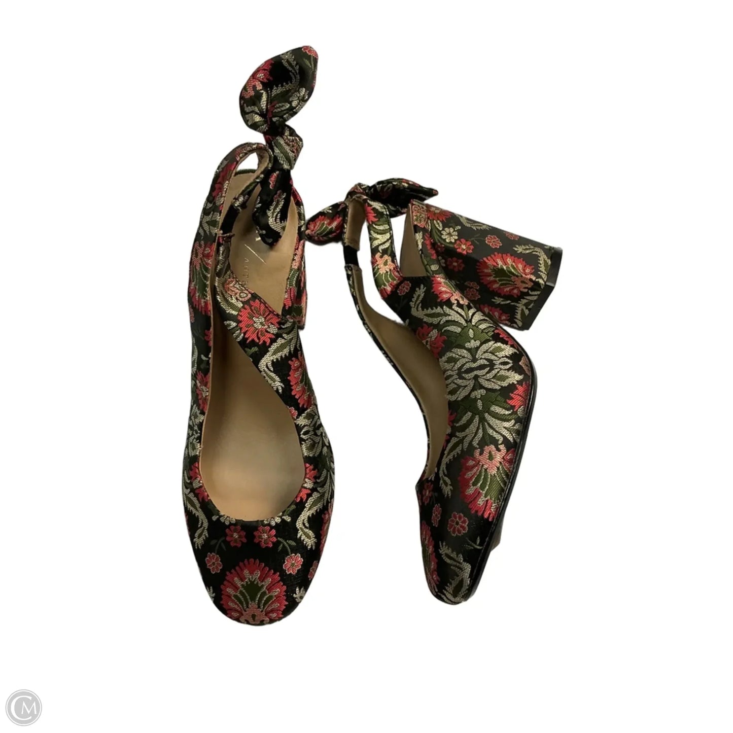 Shoes Heels Block By Anthropologie In Black & Pink, Size: 6