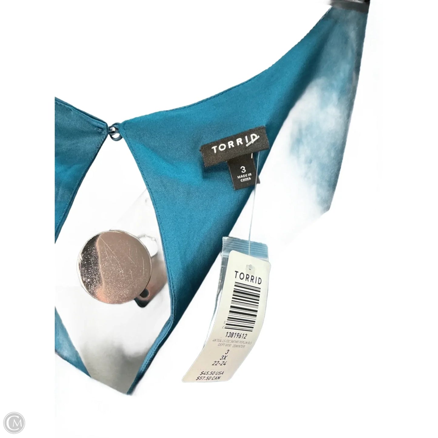 Top Long Sleeve By Torrid In Blue, Size: 22