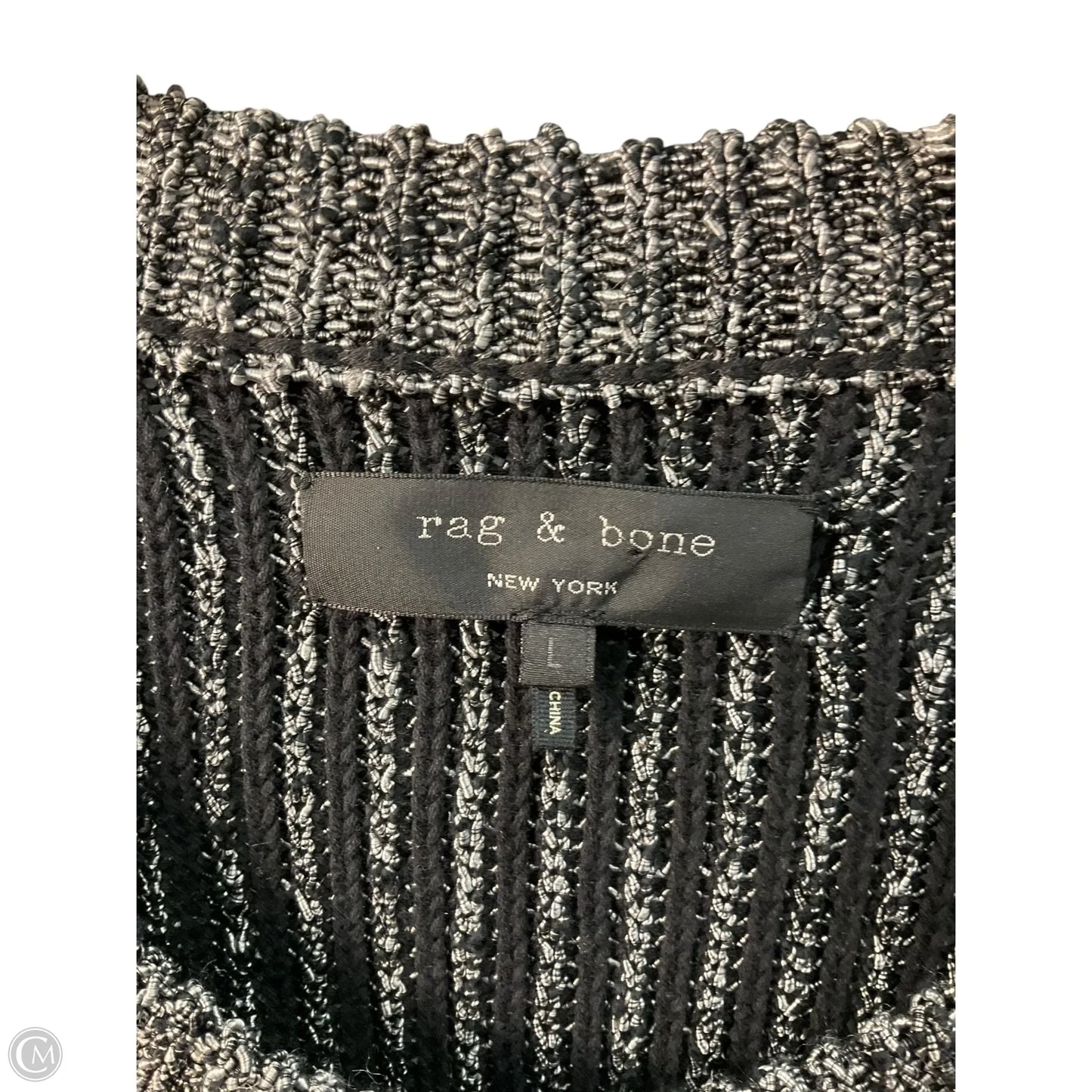 Top Long Sleeve By Rag And Bone In Black, Size: L