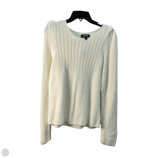 Sweater By Express In Cream, Size: L