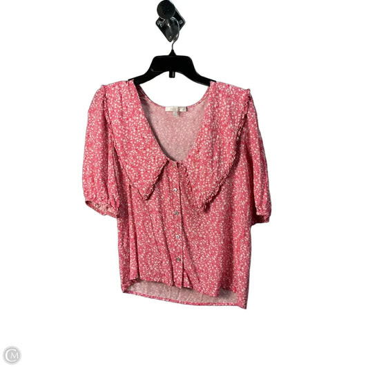Top Short Sleeve By Wayf In Pink, Size: M
