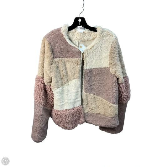 Jacket Faux Fur & Sherpa By Loveriche In Pink, Size: L