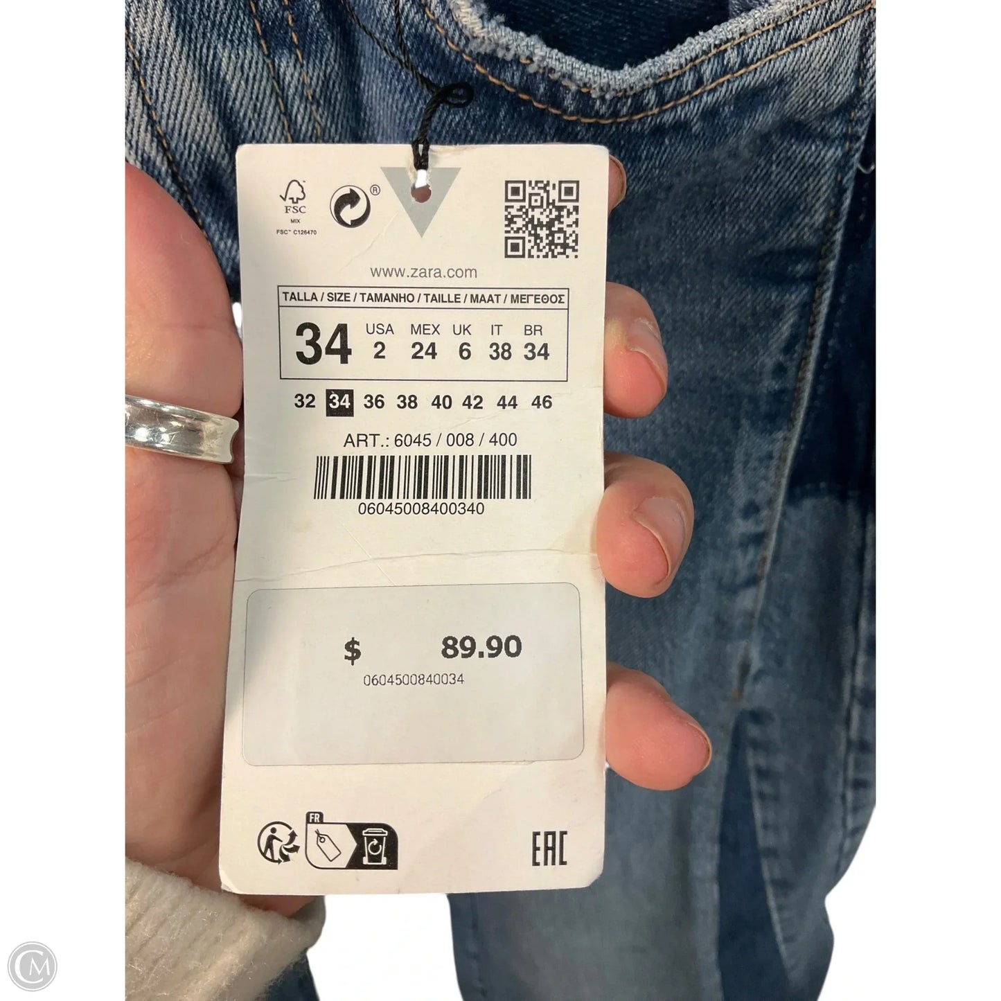 Jeans Flared By Zara In Blue, Size: 2