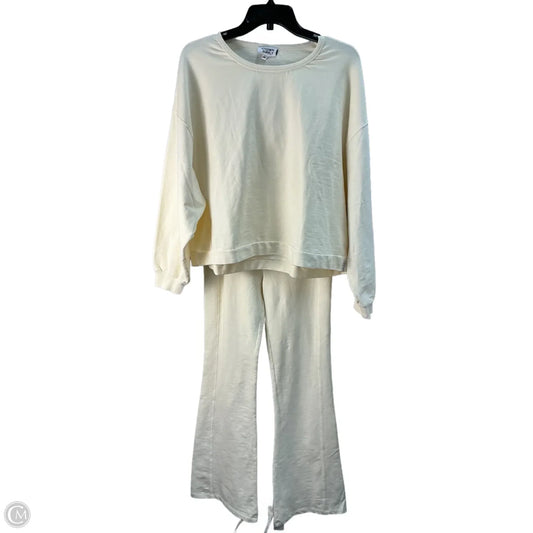 Pants Set 2pc By Clothes Mentor In Cream, Size: M