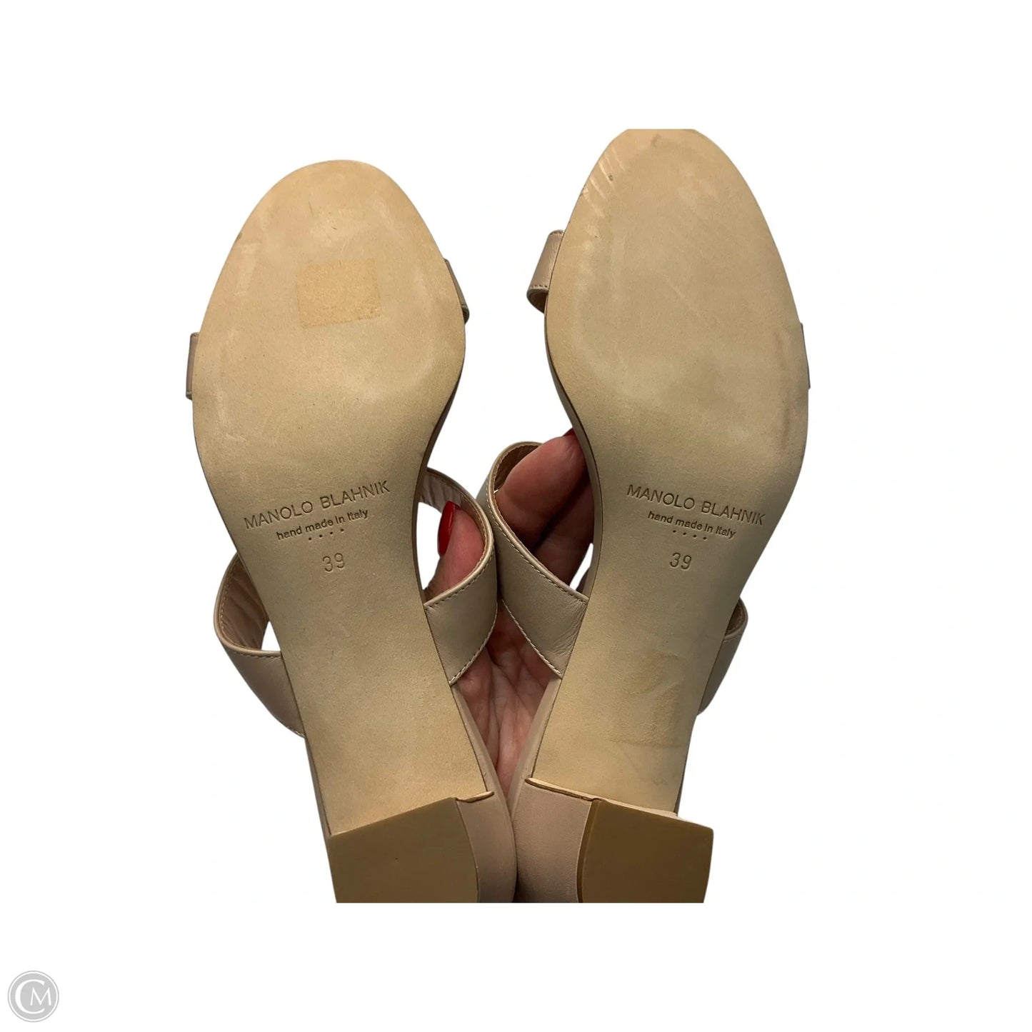 Shoes Designer By Manolo Blahnik In Cream, Size: 9