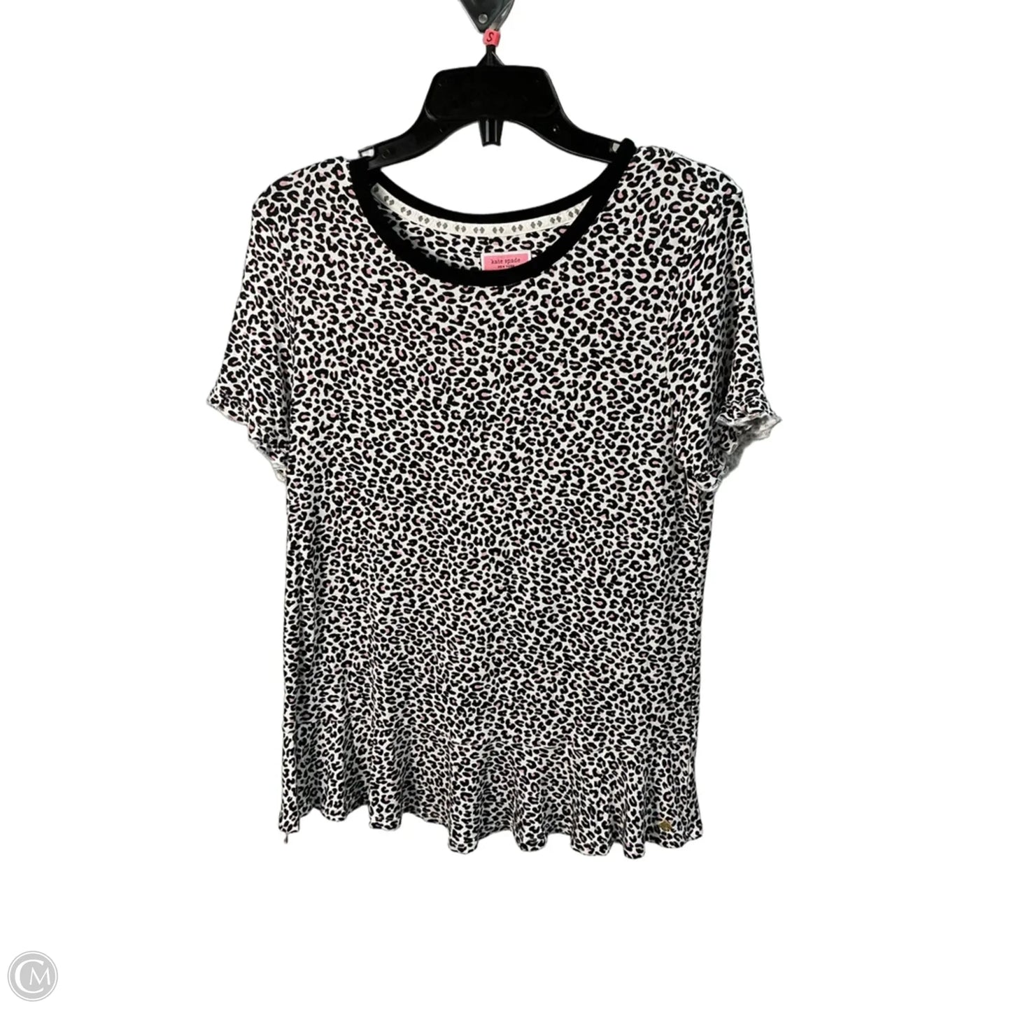 Top Short Sleeve Designer By Kate Spade In Animal Print, Size: S