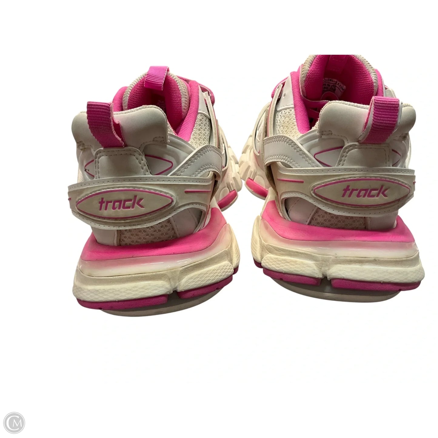 Shoes Luxury Designer By Balenciaga In Pink & White, Size: 9