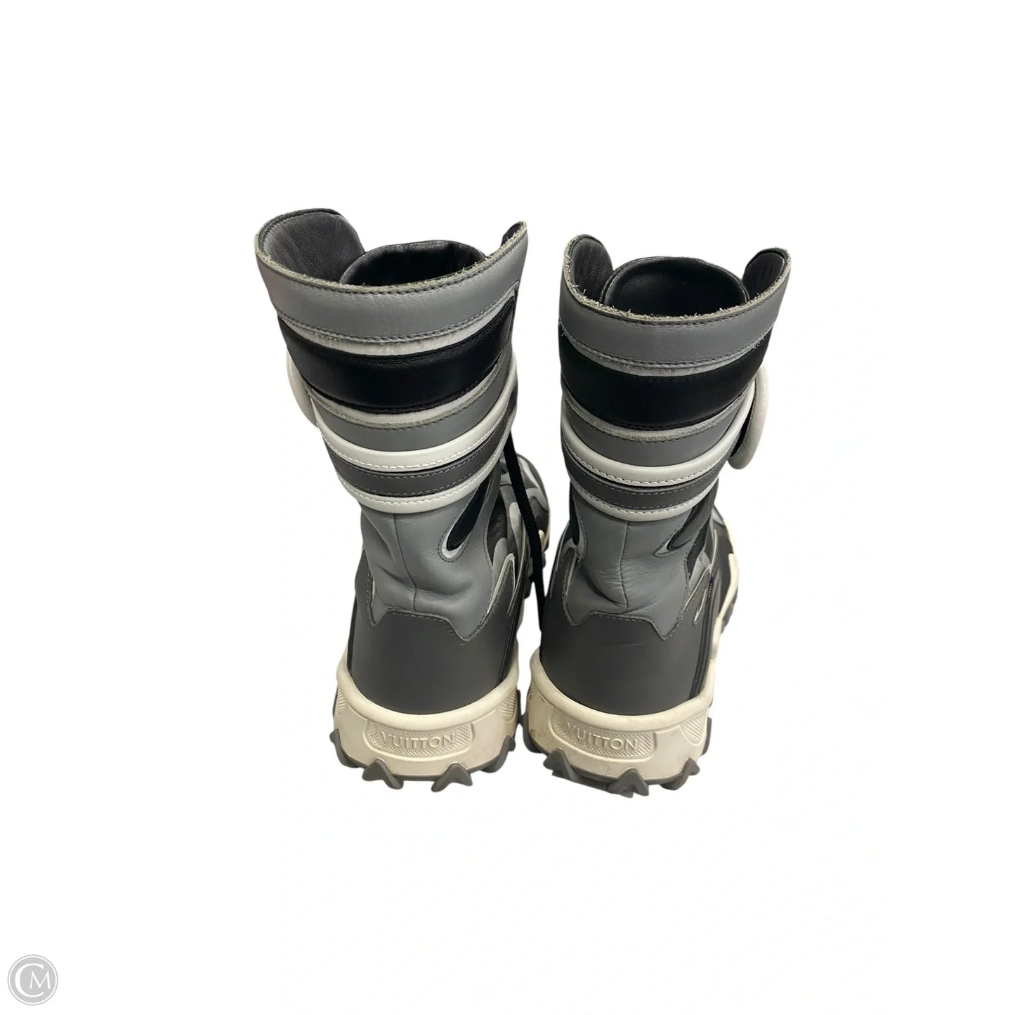 Shoes Luxury Designer By Louis Vuitton In Black & Grey, Size: 7