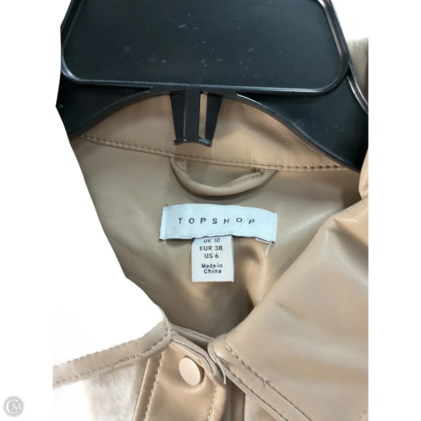 Top Short Sleeve By Topshop In Tan, Size: S