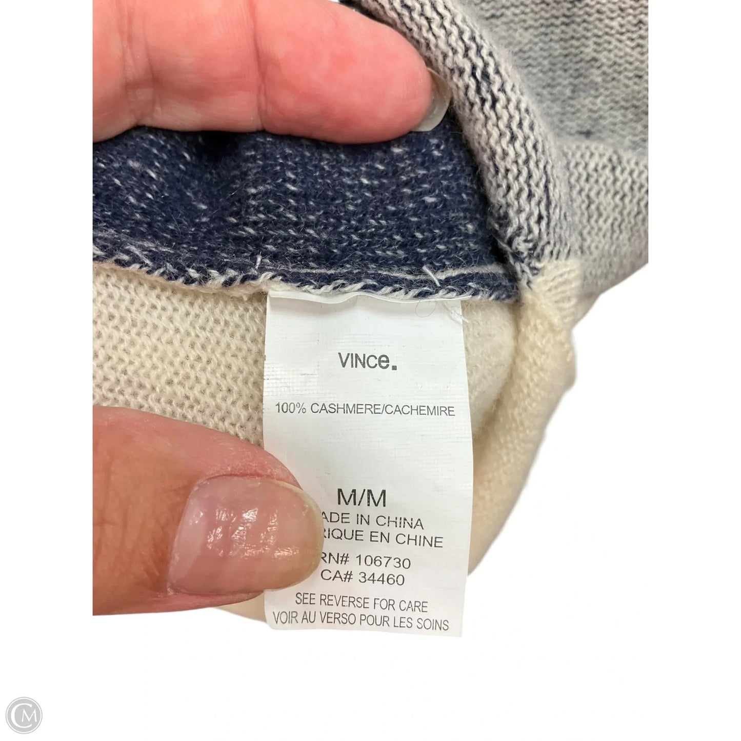 Sweater Cashmere By Vince In Multi-colored, Size: M