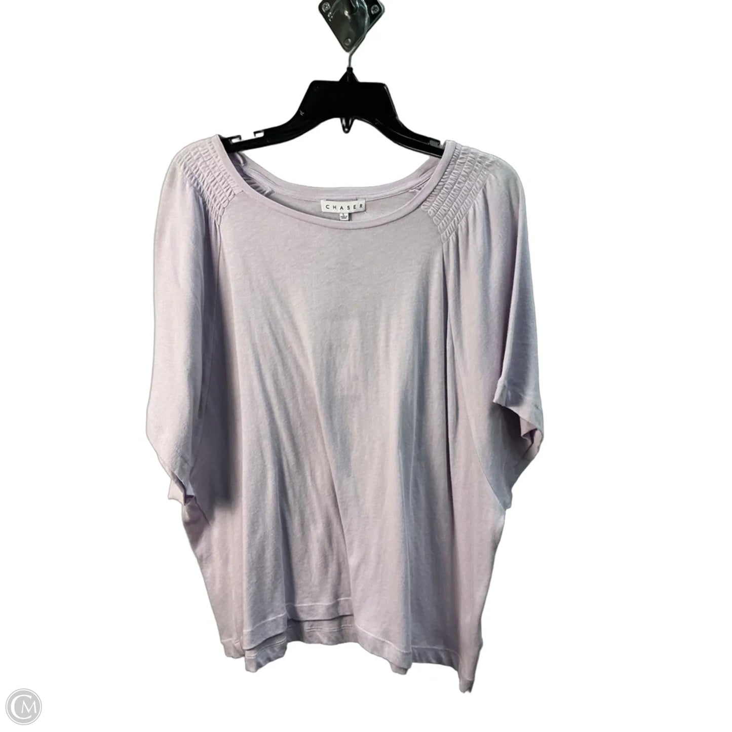 Top Short Sleeve By Chaser In Purple, Size: L