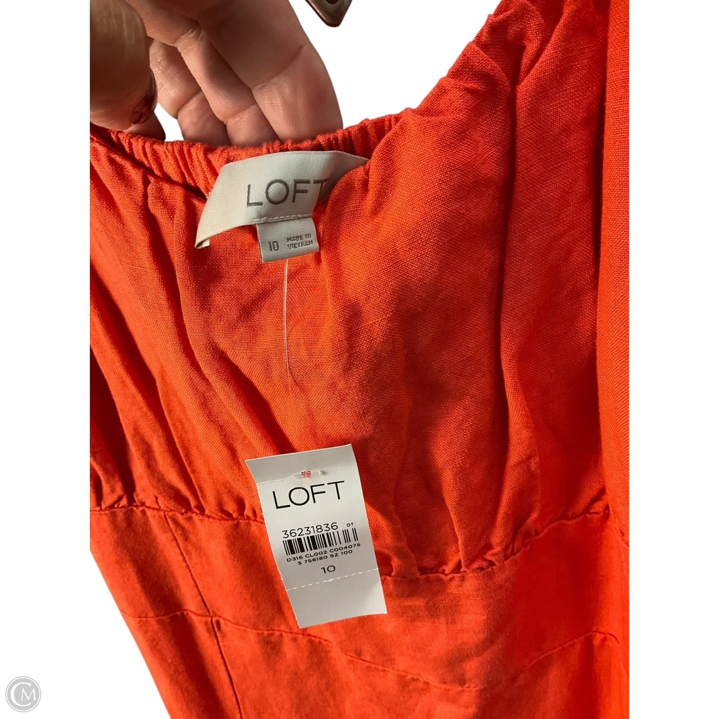 Dress Casual Maxi By Loft In Orange, Size: L