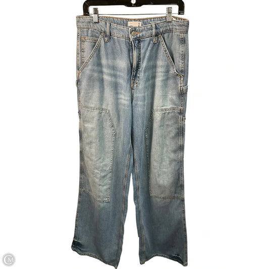 Jeans Wide Leg By Good American In Blue, Size: 4