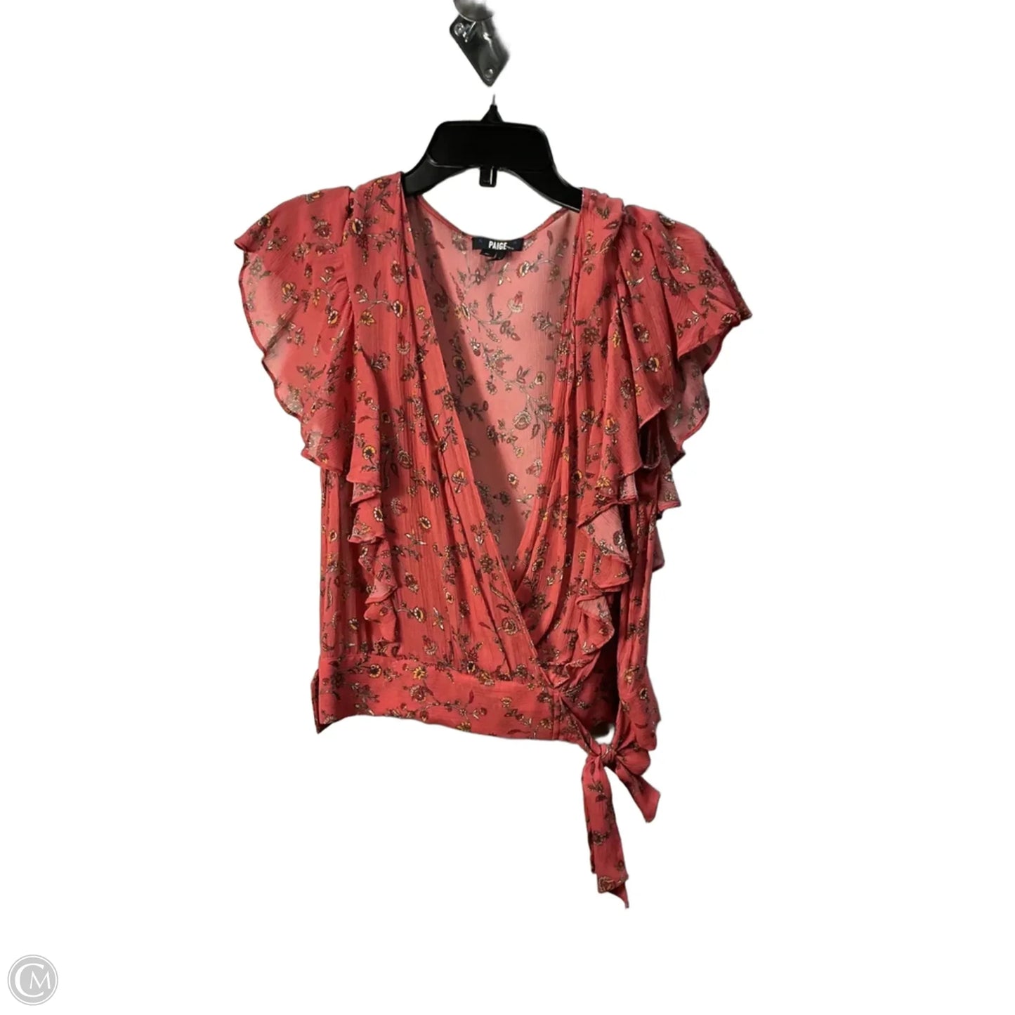 Top Short Sleeve By Paige In Orange, Size: M