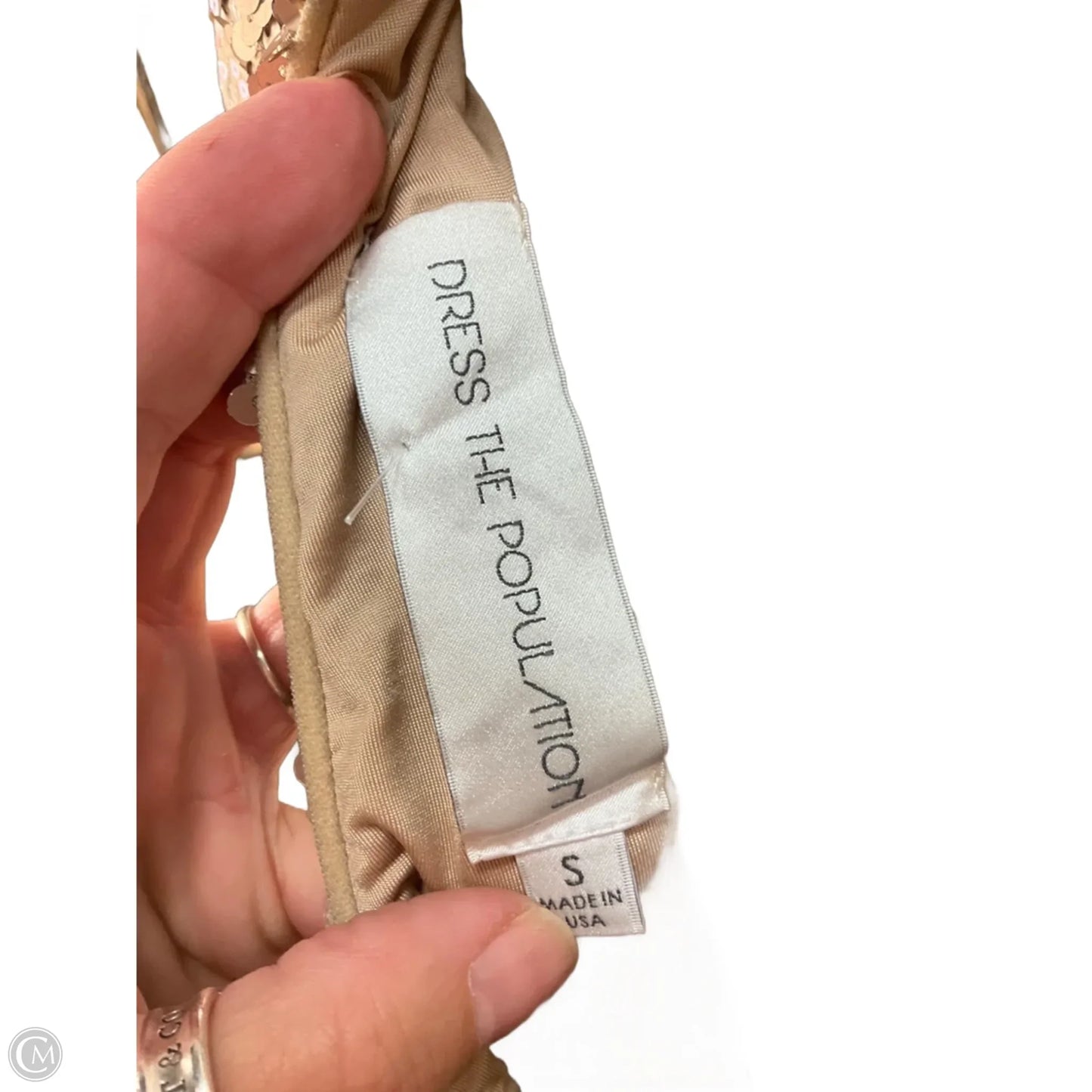 Dress Party Short By Dress The Population In Tan, Size: S