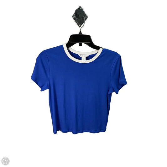 Athletic Top Short Sleeve By Athleta In Blue, Size: M