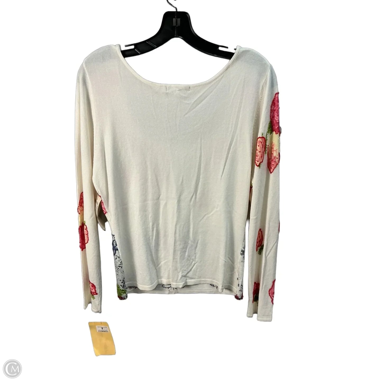Top Long Sleeve By Alberto Makali In Cream, Size: Xl