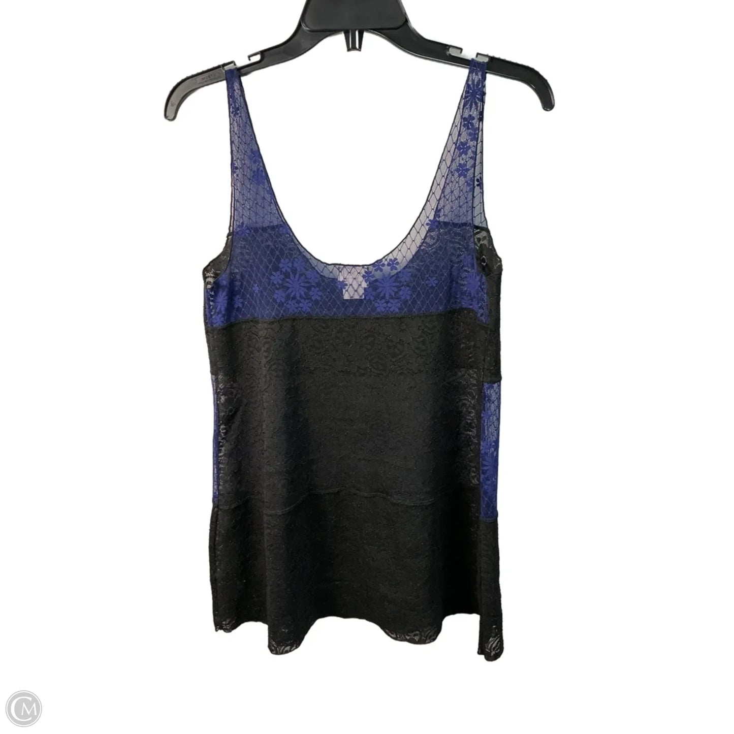 Top Sleeveless By Free People In Black & Blue, Size: L