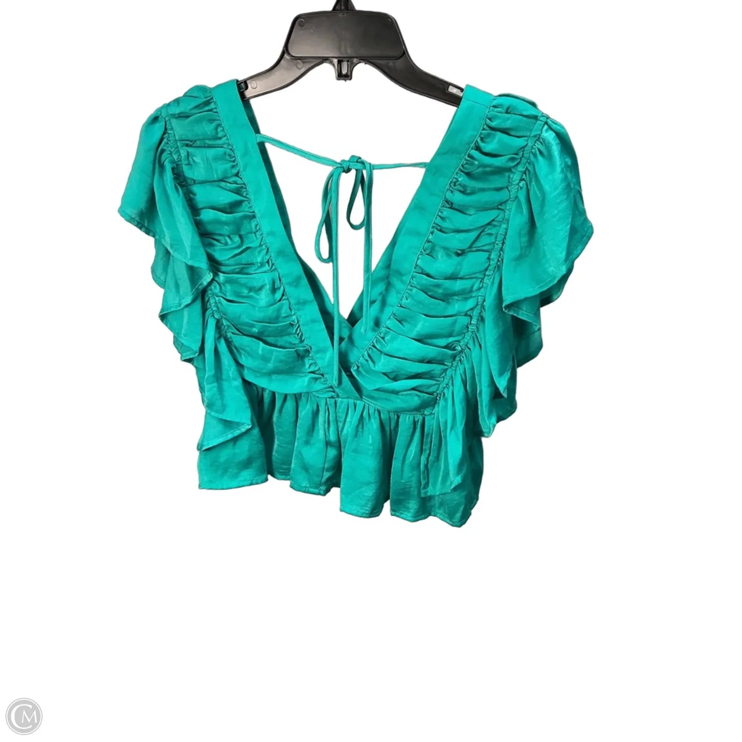 Top Short Sleeve By Vici In Green, Size: Xs