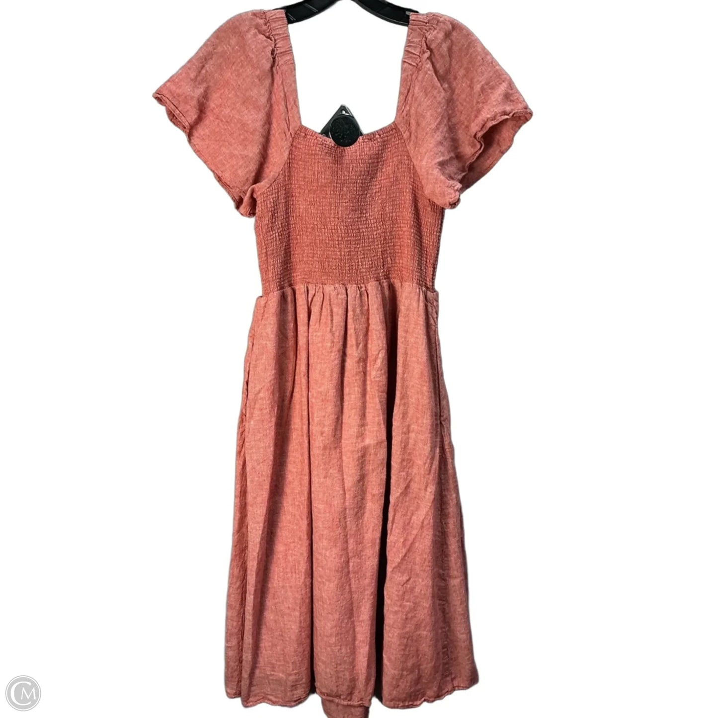 Dress Casual Midi By Madewell In Orange, Size: M