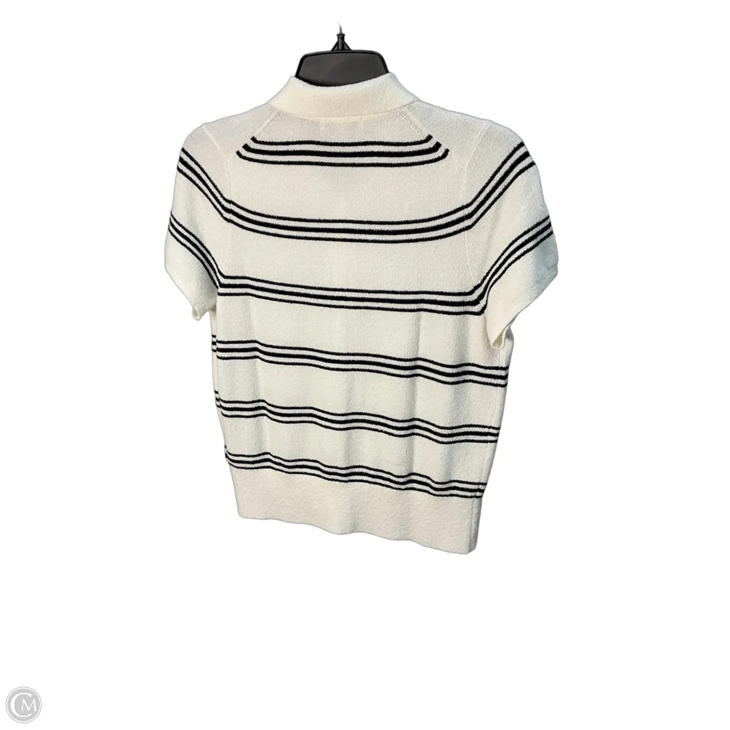 Top Short Sleeve By Madewell In Striped Pattern, Size: M