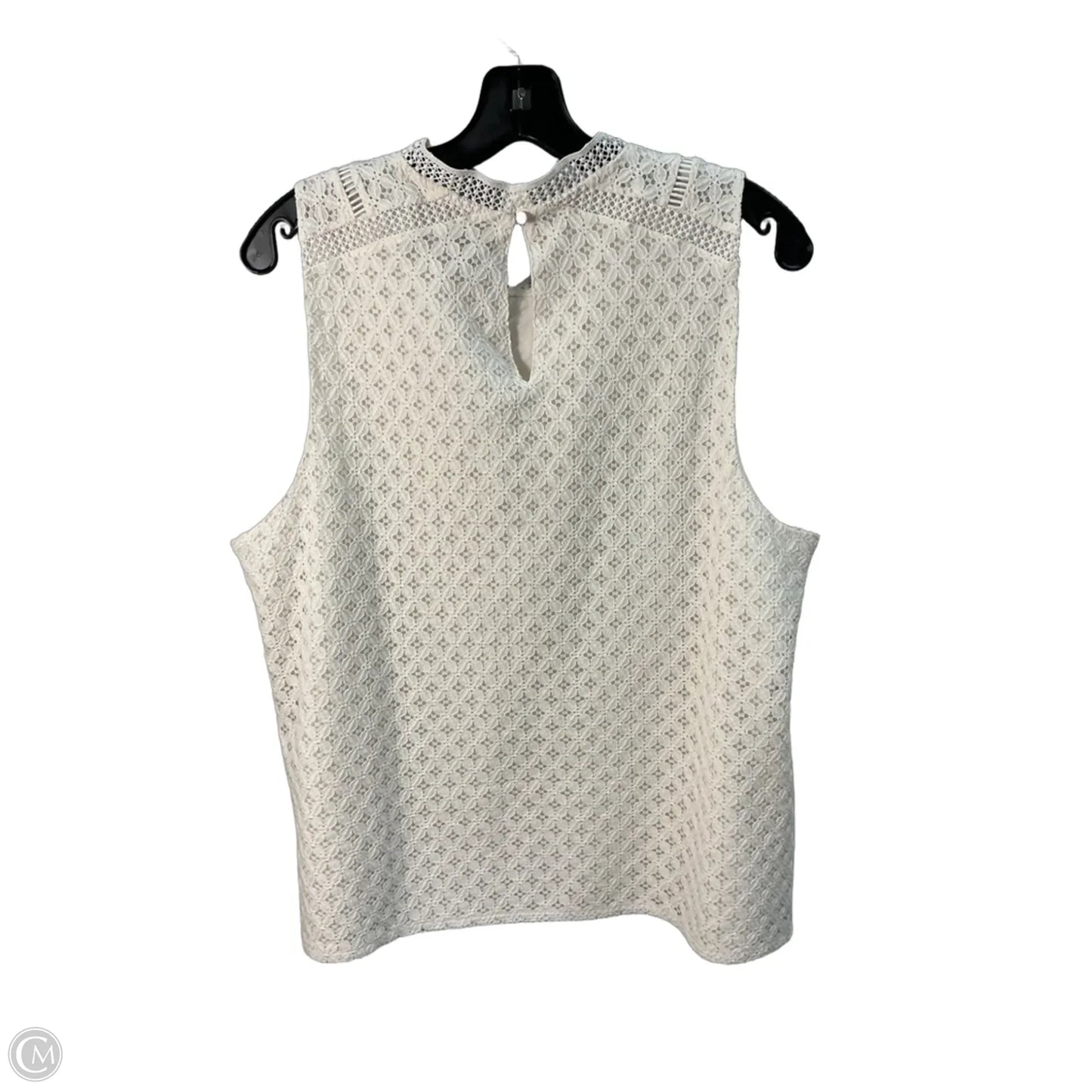 Top Sleeveless By Banana Republic In Cream, Size: Xl