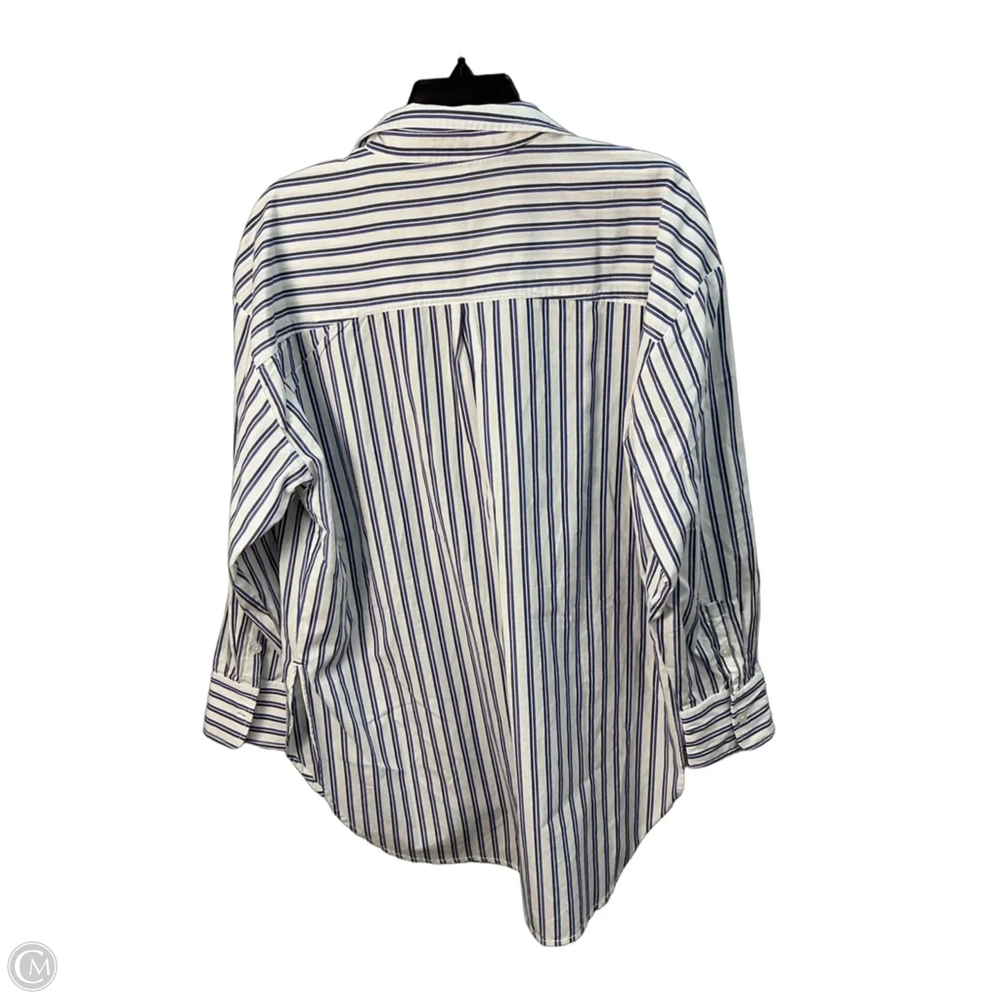 Top Long Sleeve By Maeve In Striped Pattern, Size: M