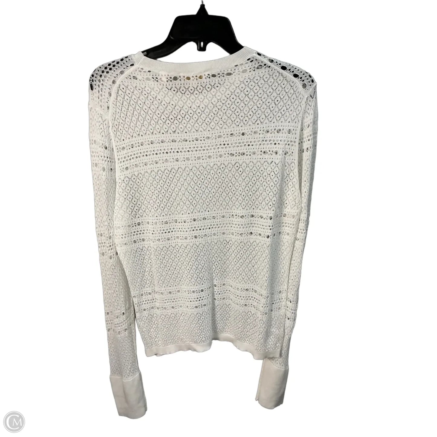 Top Long Sleeve By Ted Baker In White, Size: XL