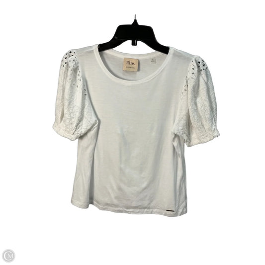 Top Short Sleeve By Elie Tahari In White, Size: S