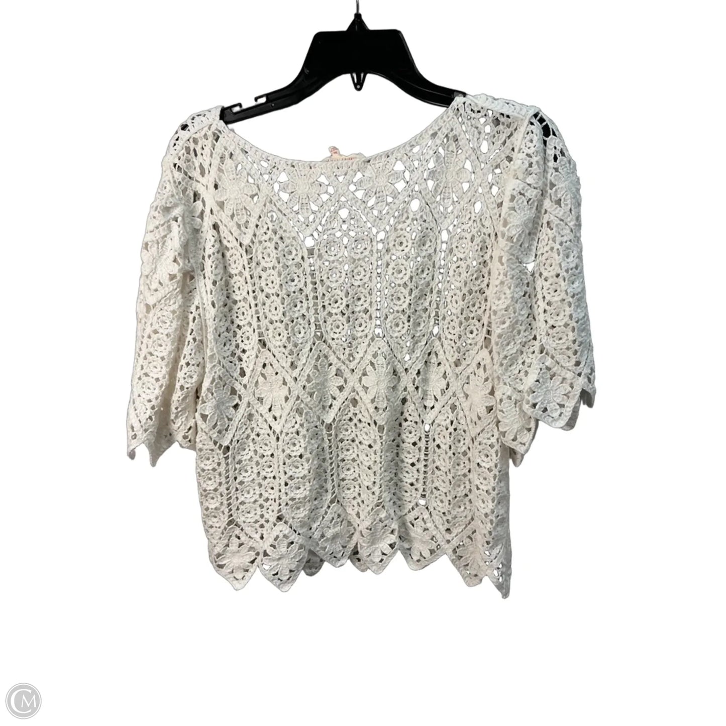 Top Short Sleeve By Solitaire In White, Size: M