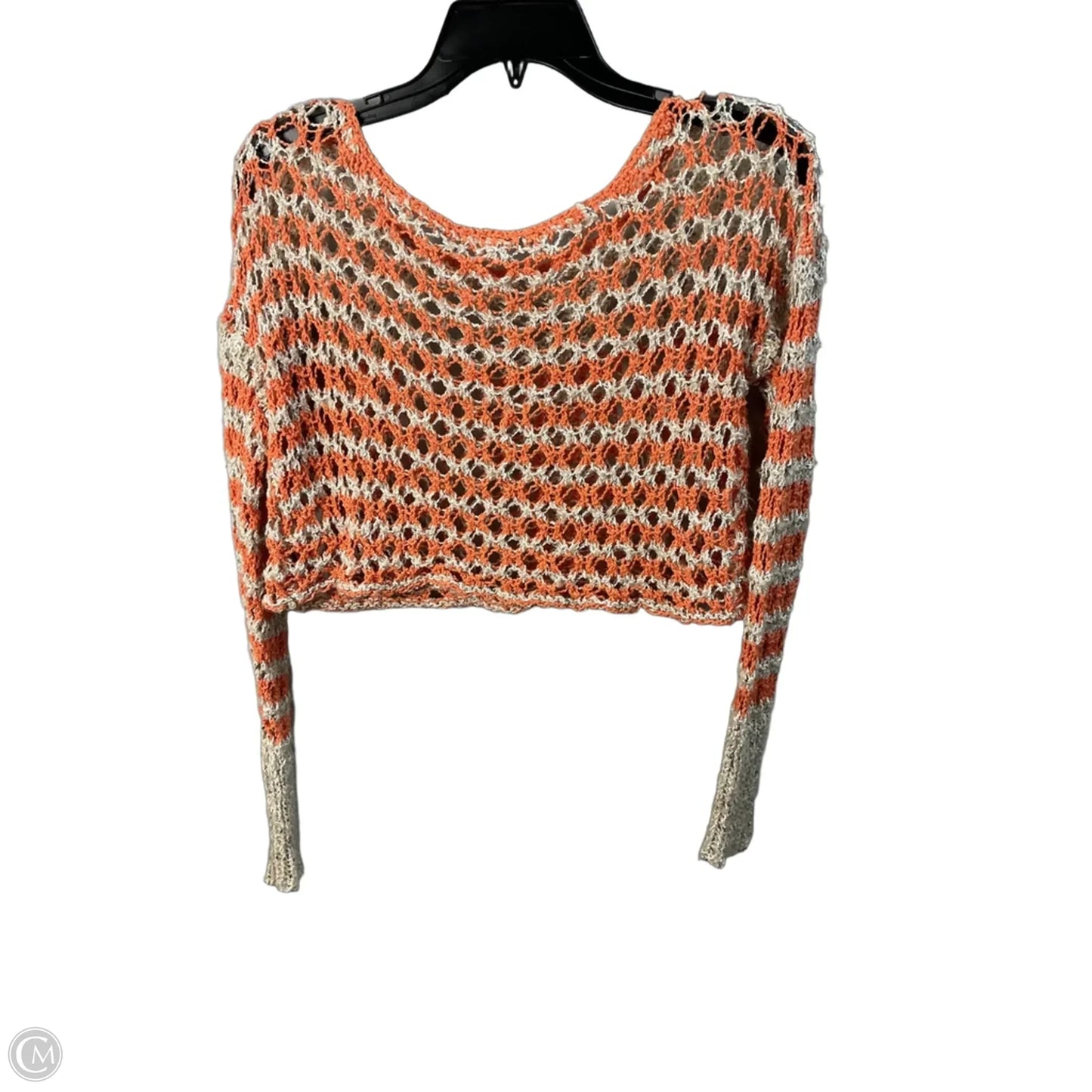 Top Long Sleeve By Free People In Orange & Tan, Size: Xs