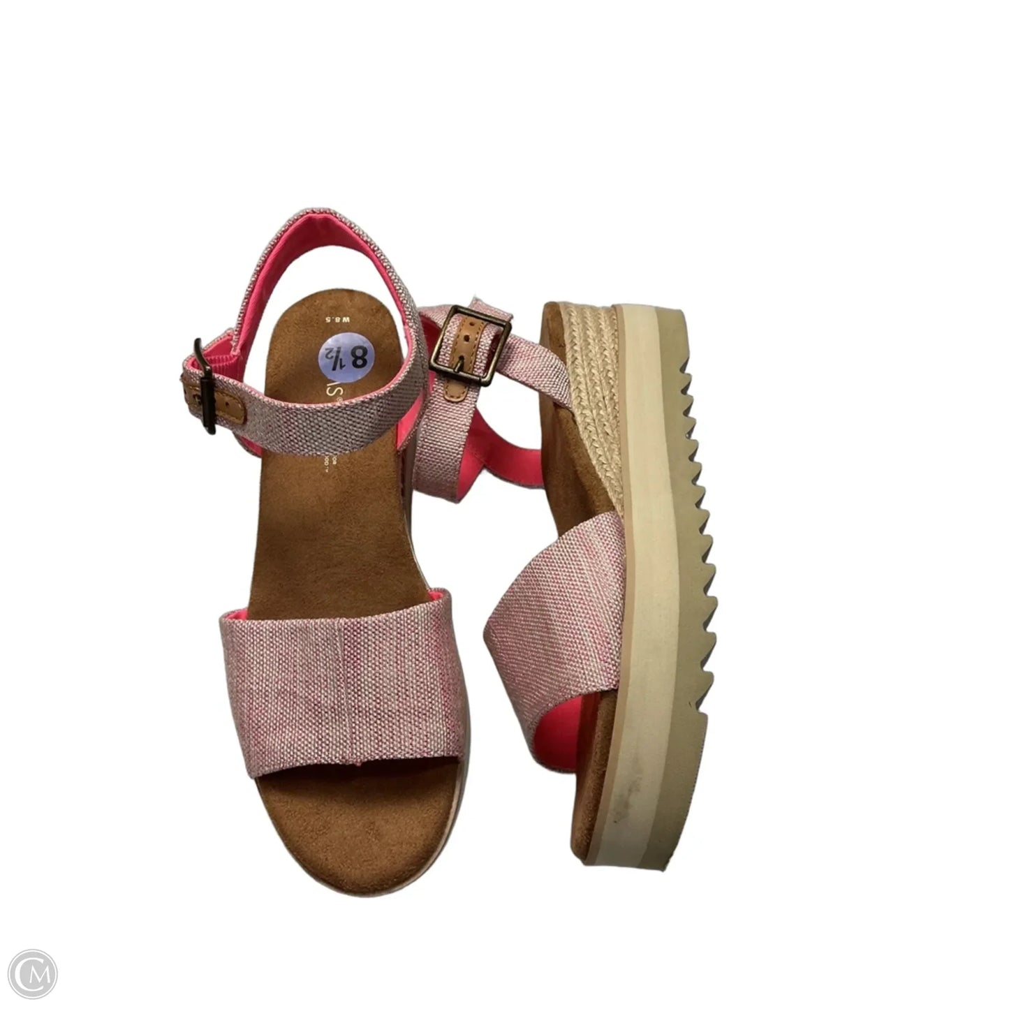 Shoes Heels Wedge By Toms In Pink, Size: 8.5